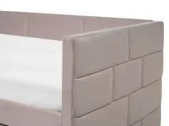 Letto estraibile Velluto CHAVONNE 90 x 200 cm Grigio chiaro