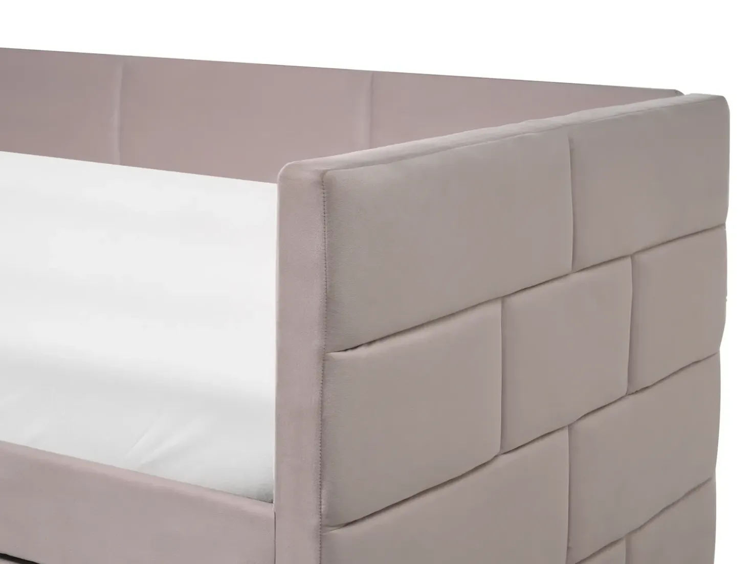 Letto estraibile Velluto CHAVONNE 90 x 200 cm Grigio chiaro