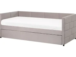 Letto estraibile Velluto CHAVONNE 90 x 200 cm Grigio chiaro