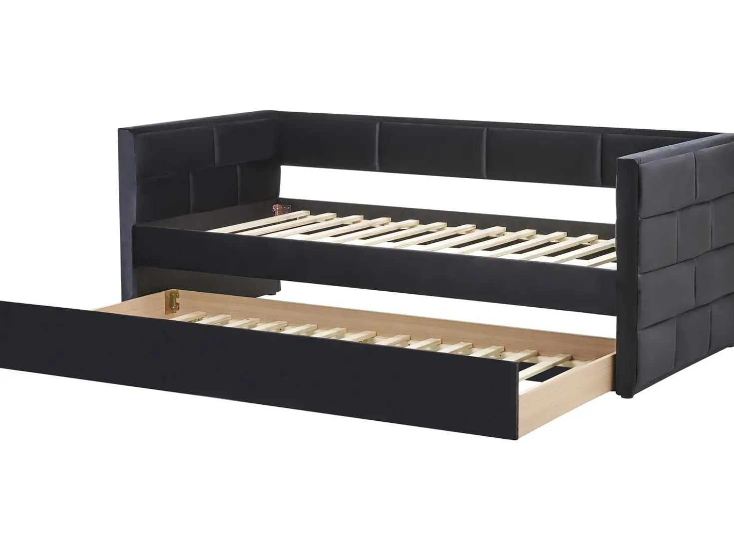 Letto estraibile Velluto CHAVONNE II 90 x 200 cm Nero