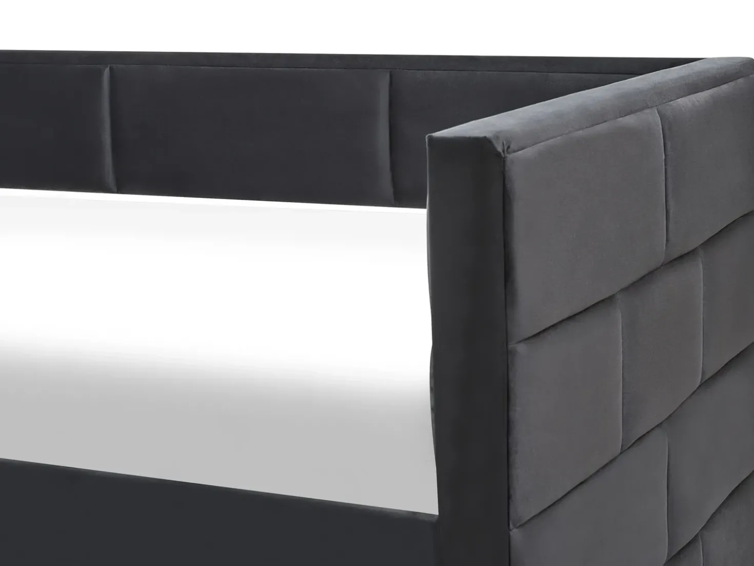 Letto estraibile Velluto CHAVONNE II 90 x 200 cm Nero