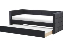 Letto estraibile Velluto CHAVONNE II 90 x 200 cm Nero