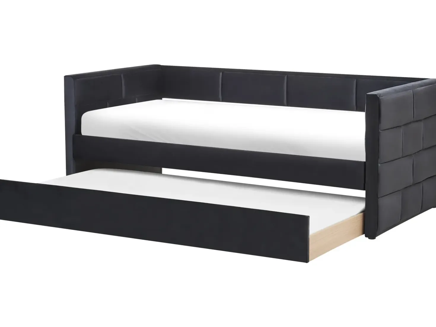 Letto estraibile Velluto CHAVONNE II 90 x 200 cm Nero