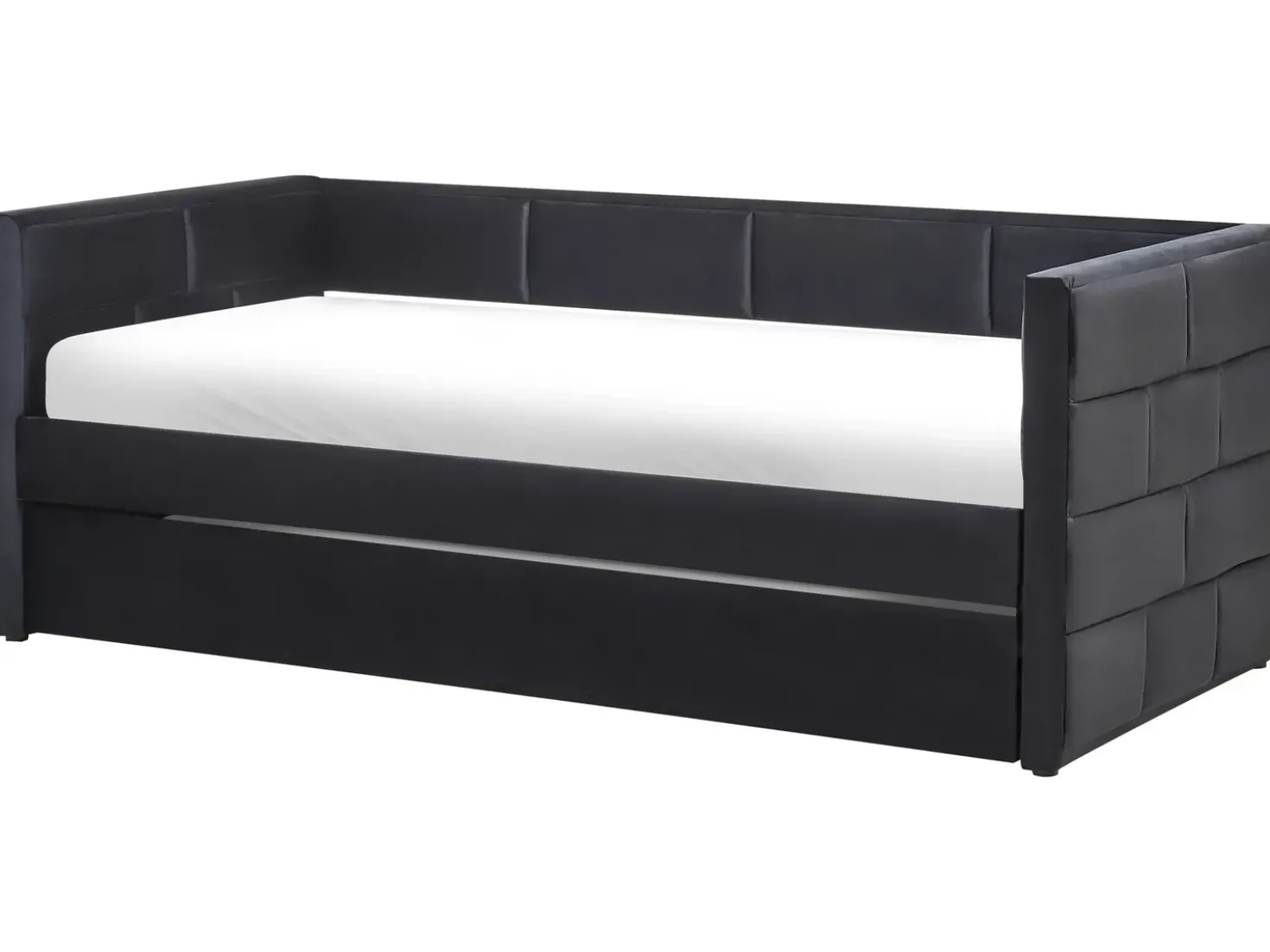 Letto estraibile Velluto CHAVONNE II 90 x 200 cm Nero