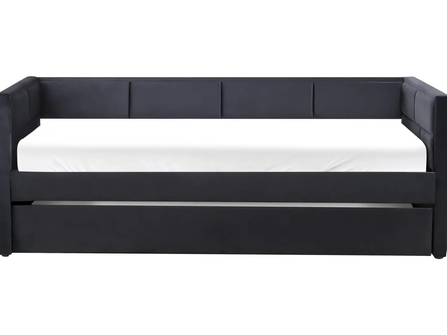Letto estraibile Velluto CHAVONNE II 90 x 200 cm Nero