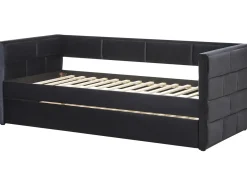 Letto estraibile Velluto CHAVONNE II 90 x 200 cm Nero