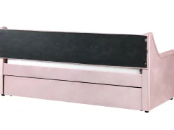 Letto estraibile Velluto MONTARGIS 90 x 200 cm Rosa