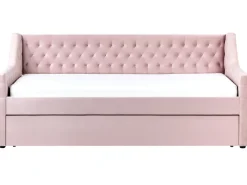 Letto estraibile Velluto MONTARGIS 90 x 200 cm Rosa