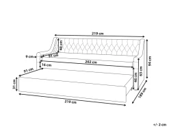 Letto estraibile Velluto MONTARGIS 90 x 200 cm Rosa