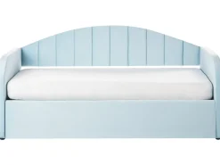 Letto estraibile Velluto EYBURIE 90 x 200 cm Azzurro
