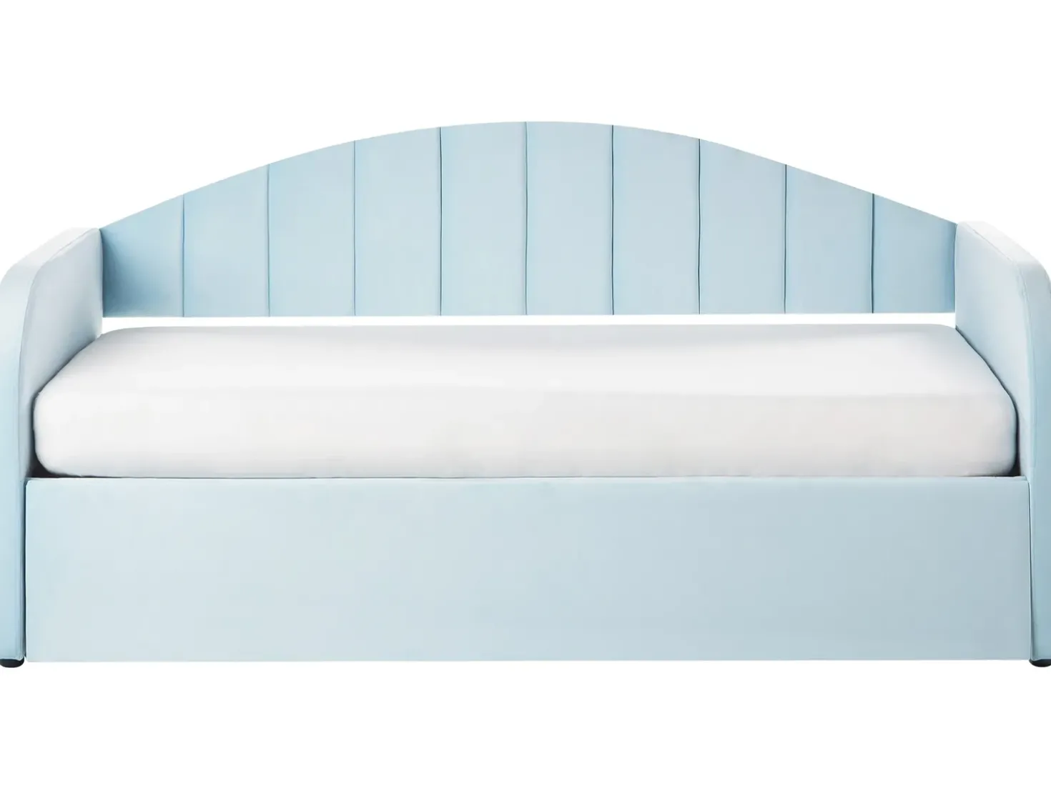 Letto estraibile Velluto EYBURIE 90 x 200 cm Azzurro