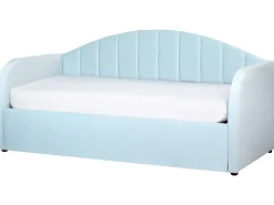 Letto estraibile Velluto EYBURIE 90 x 200 cm Azzurro