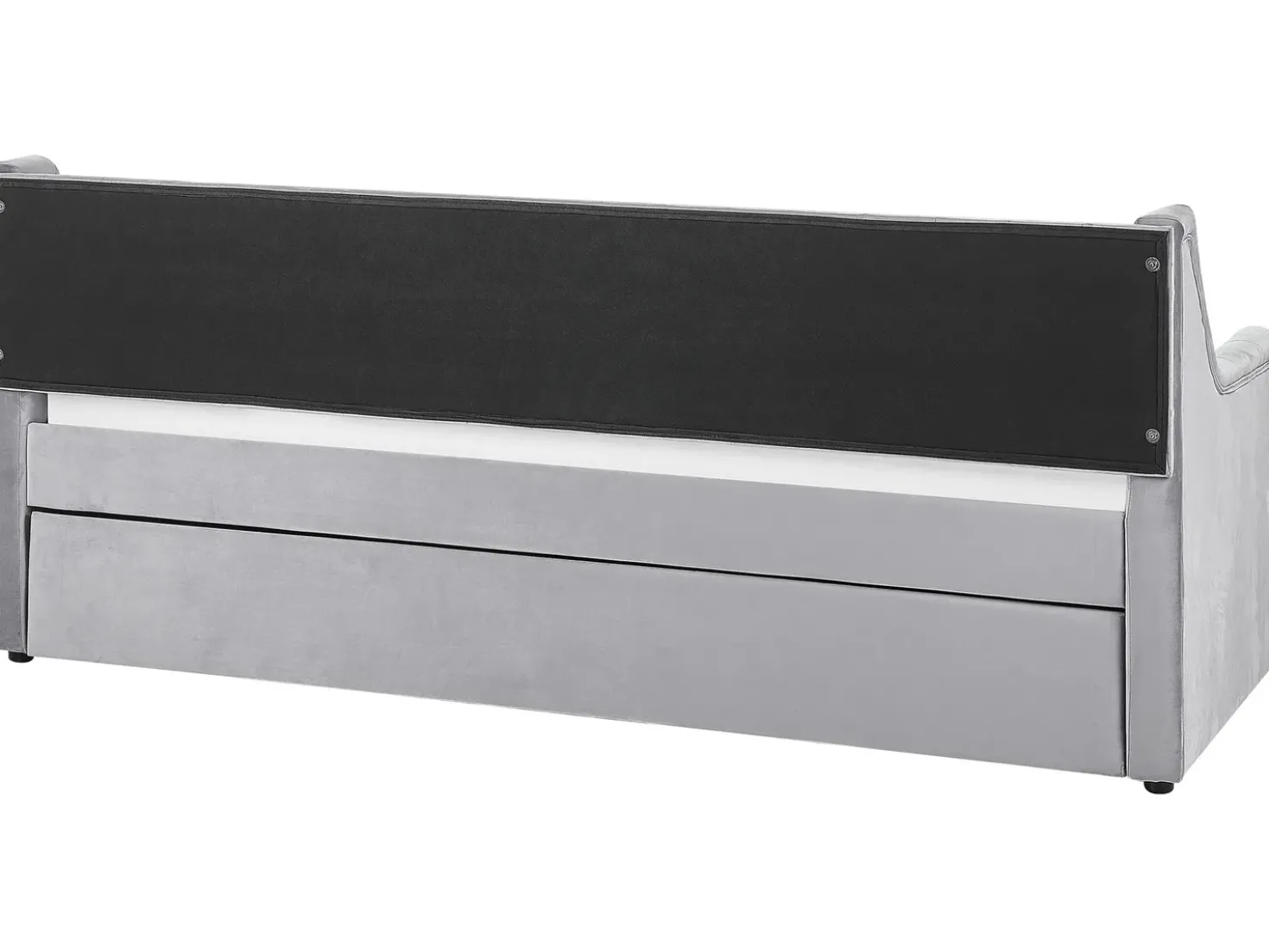 Letto estraibile Velluto MONTARGIS 90 x 200 cm Grigio chiaro