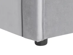 Letto estraibile Velluto MONTARGIS 90 x 200 cm Grigio chiaro