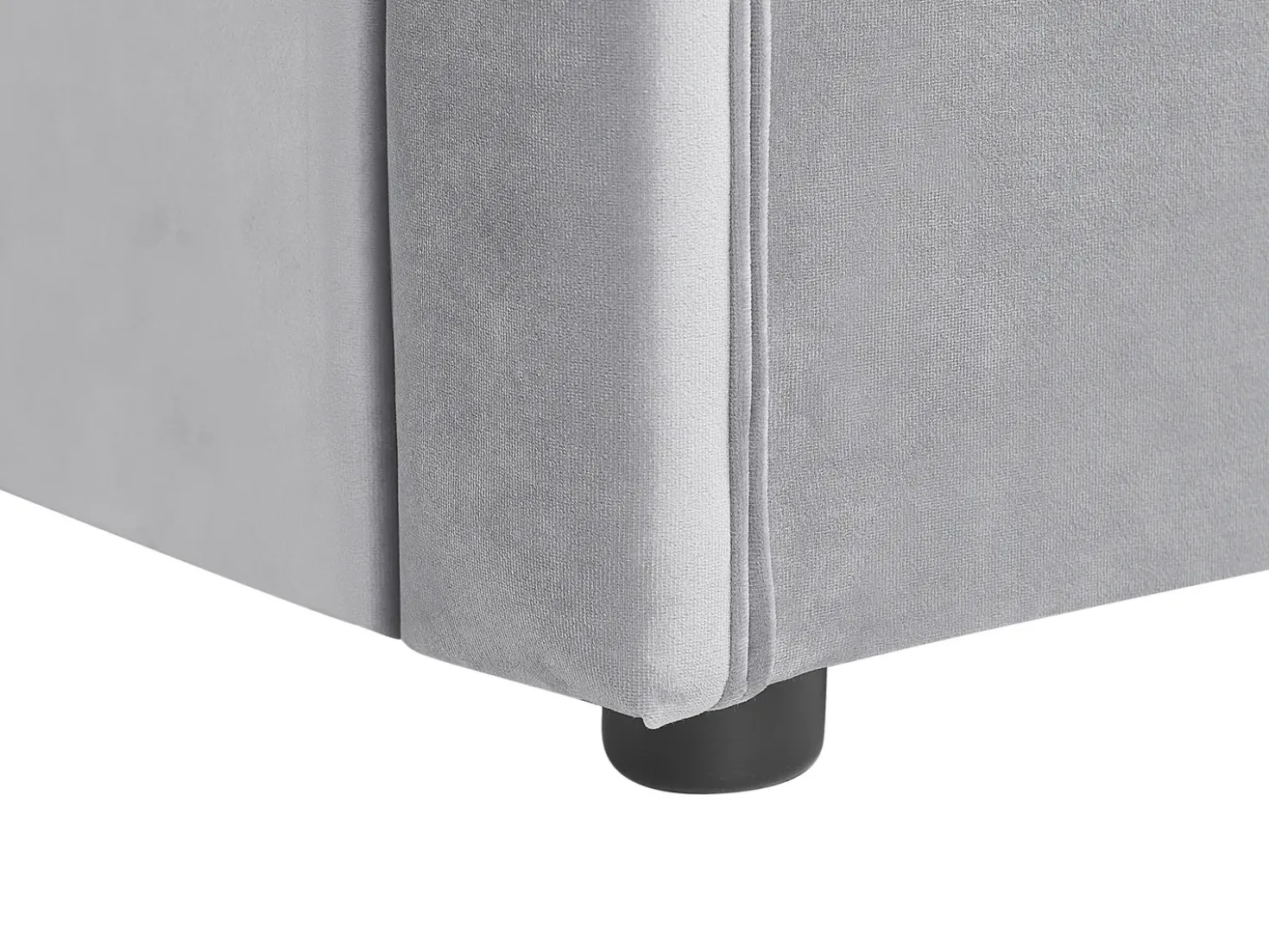 Letto estraibile Velluto MONTARGIS 90 x 200 cm Grigio chiaro