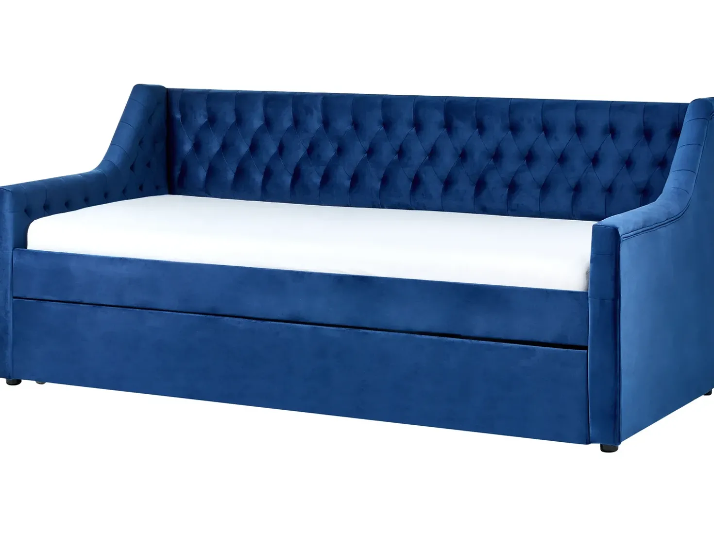 Letto estraibile Velluto MONTARGIS 90 x 200 cm Blu marino