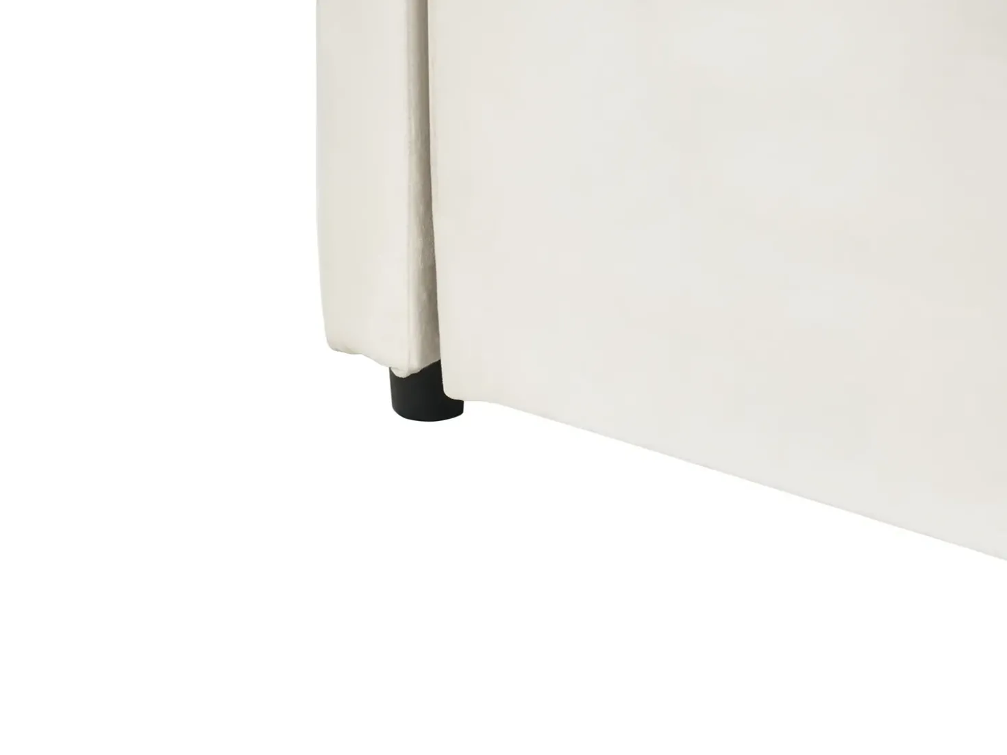 Letto estraibile Velluto CHAVONNE 90 x 200 cm Bianco sporco
