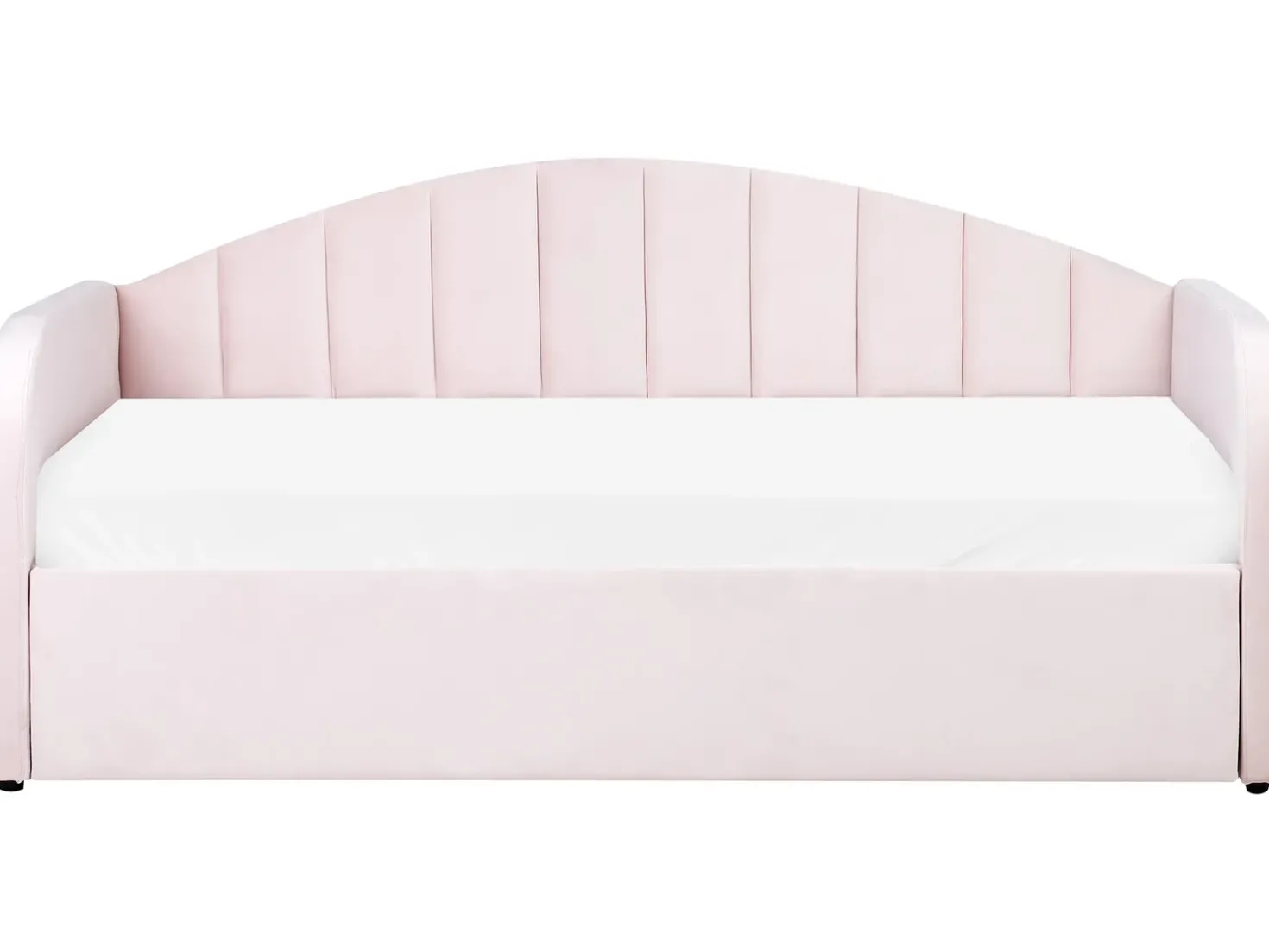 Letto estraibile Velluto EYBURIE 90 x 200 cm Rosa pastello