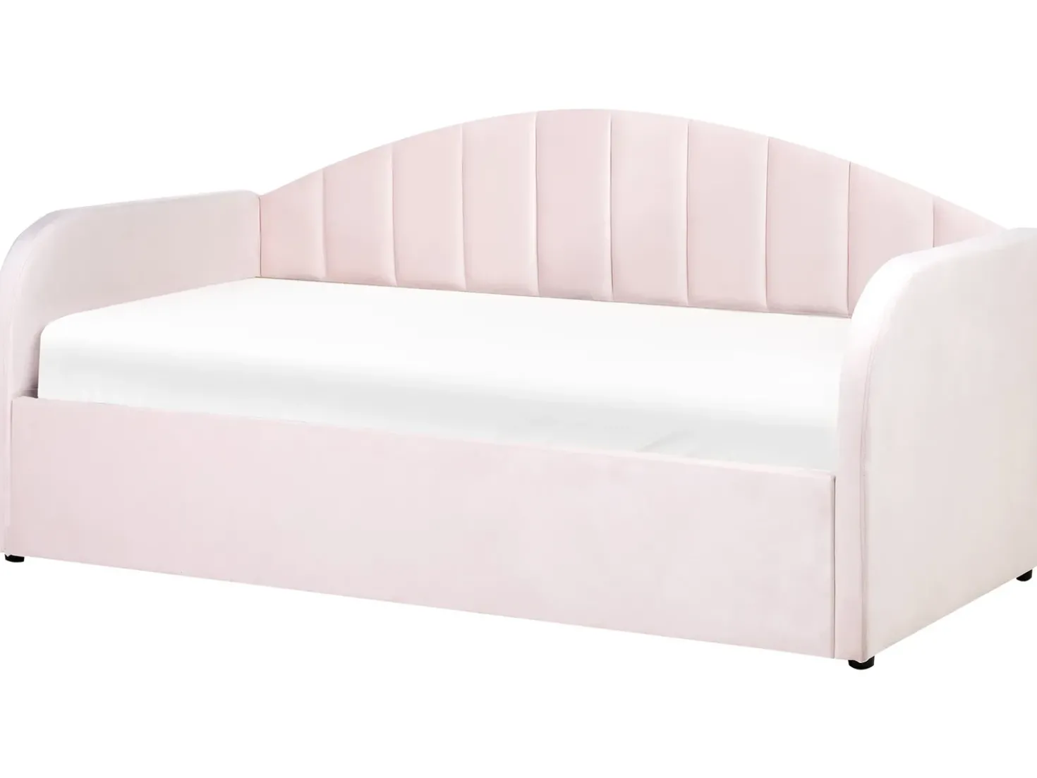 Letto estraibile Velluto EYBURIE 90 x 200 cm Rosa pastello
