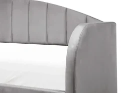 Letto estraibile Velluto EYBURIE 90 x 200 cm Grigio