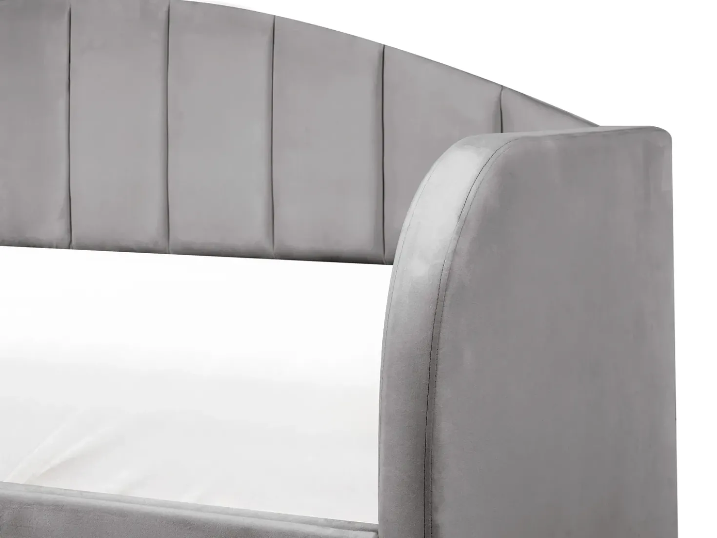 Letto estraibile Velluto EYBURIE 90 x 200 cm Grigio