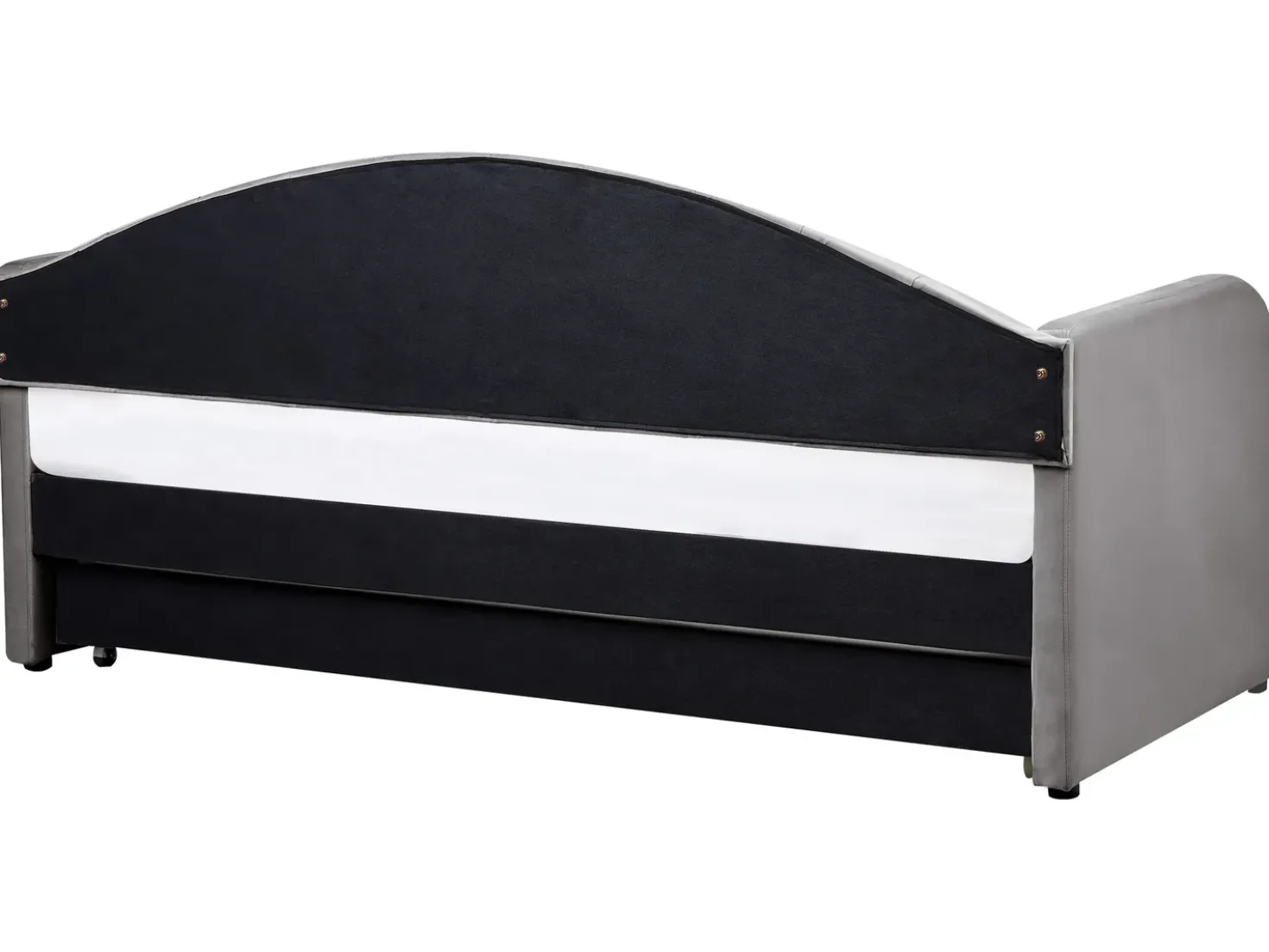 Letto estraibile Velluto EYBURIE 90 x 200 cm Grigio