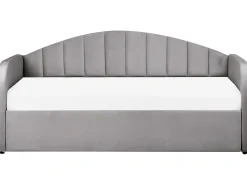 Letto estraibile Velluto EYBURIE 90 x 200 cm Grigio
