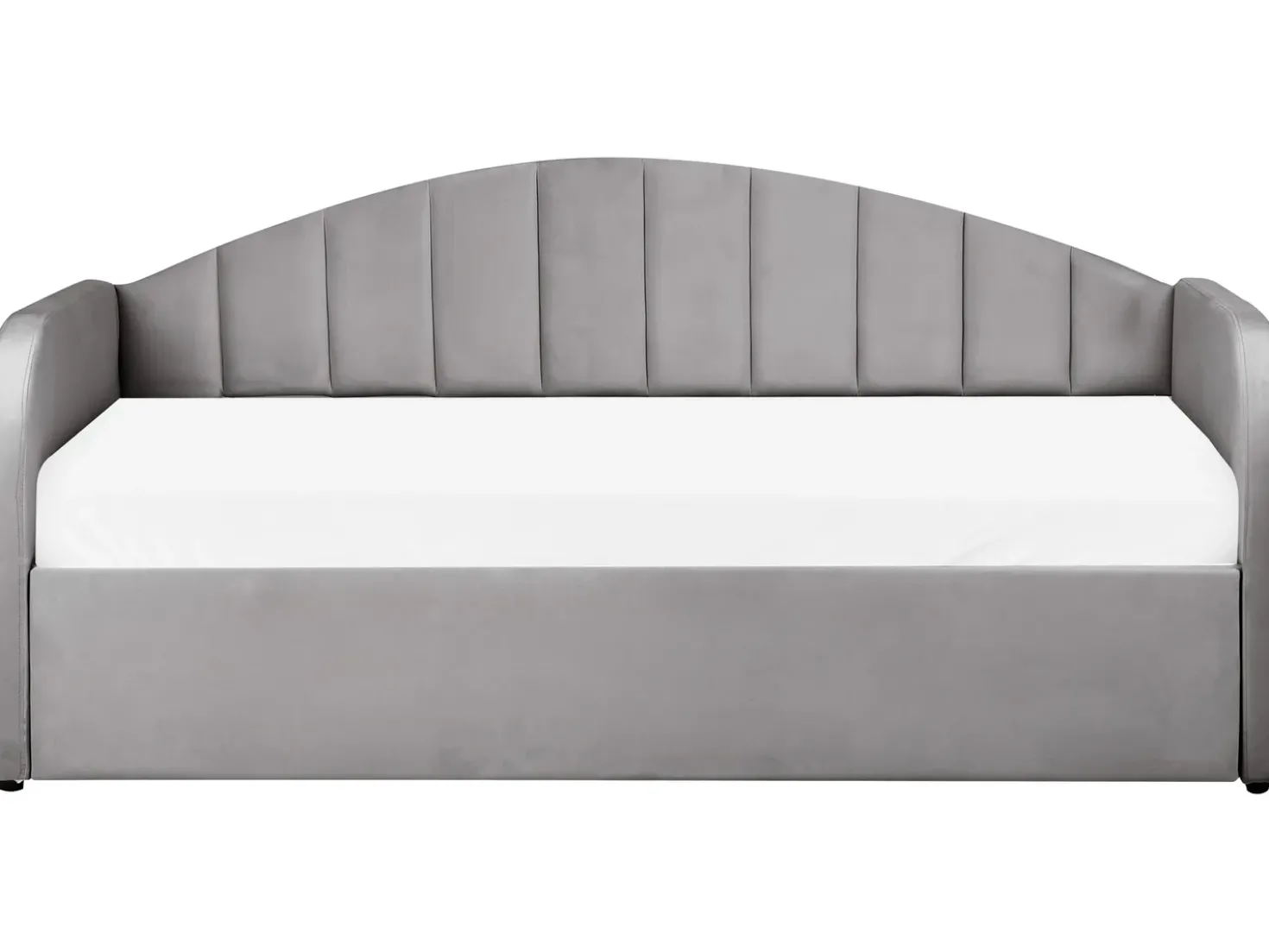 Letto estraibile Velluto EYBURIE 90 x 200 cm Grigio