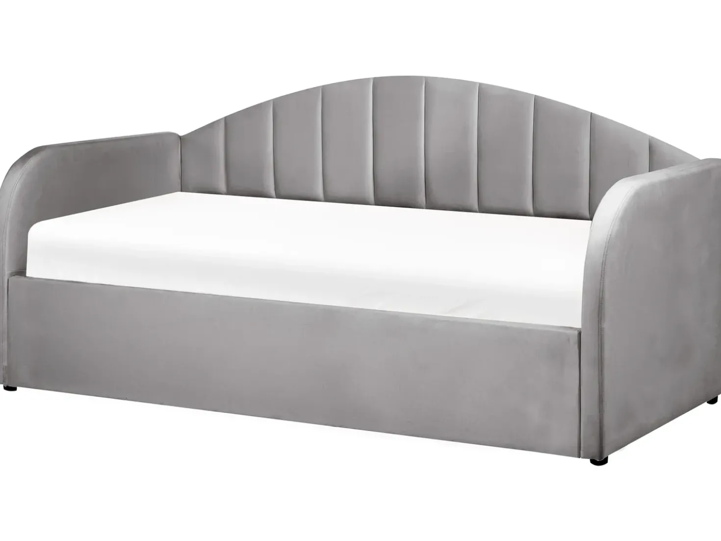 Letto estraibile Velluto EYBURIE 90 x 200 cm Grigio