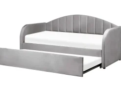 Letto estraibile Velluto EYBURIE 90 x 200 cm Grigio