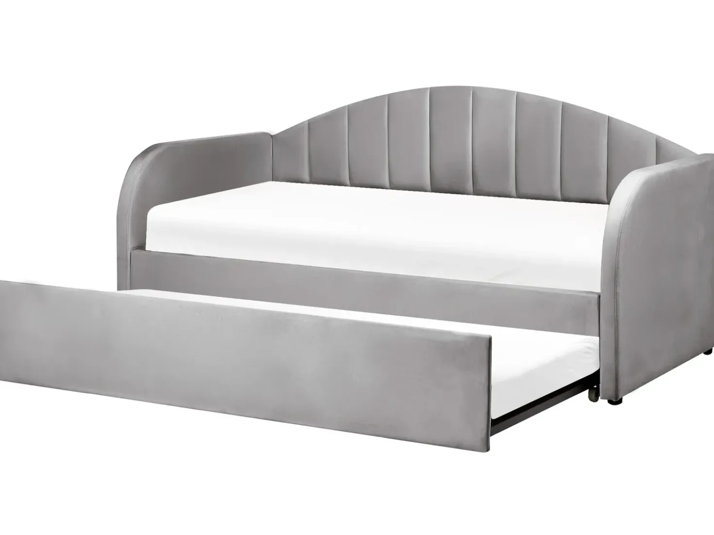 Letto estraibile Velluto EYBURIE 90 x 200 cm Grigio