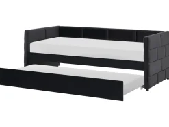 Letto estraibile Velluto CHAVONNE 90 x 200 cm Nero