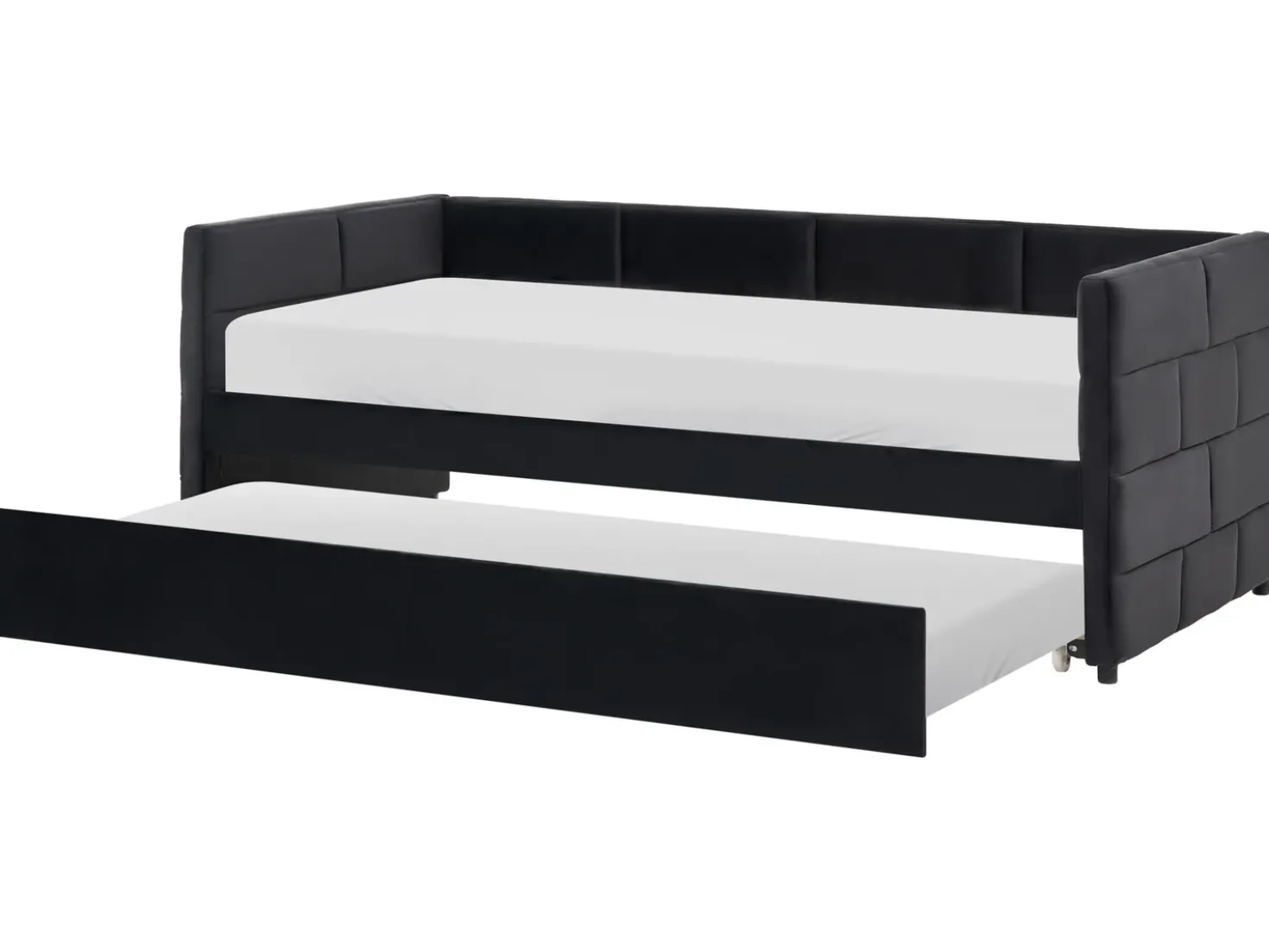 Letto estraibile Velluto CHAVONNE 90 x 200 cm Nero