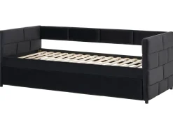 Letto estraibile Velluto CHAVONNE 90 x 200 cm Nero
