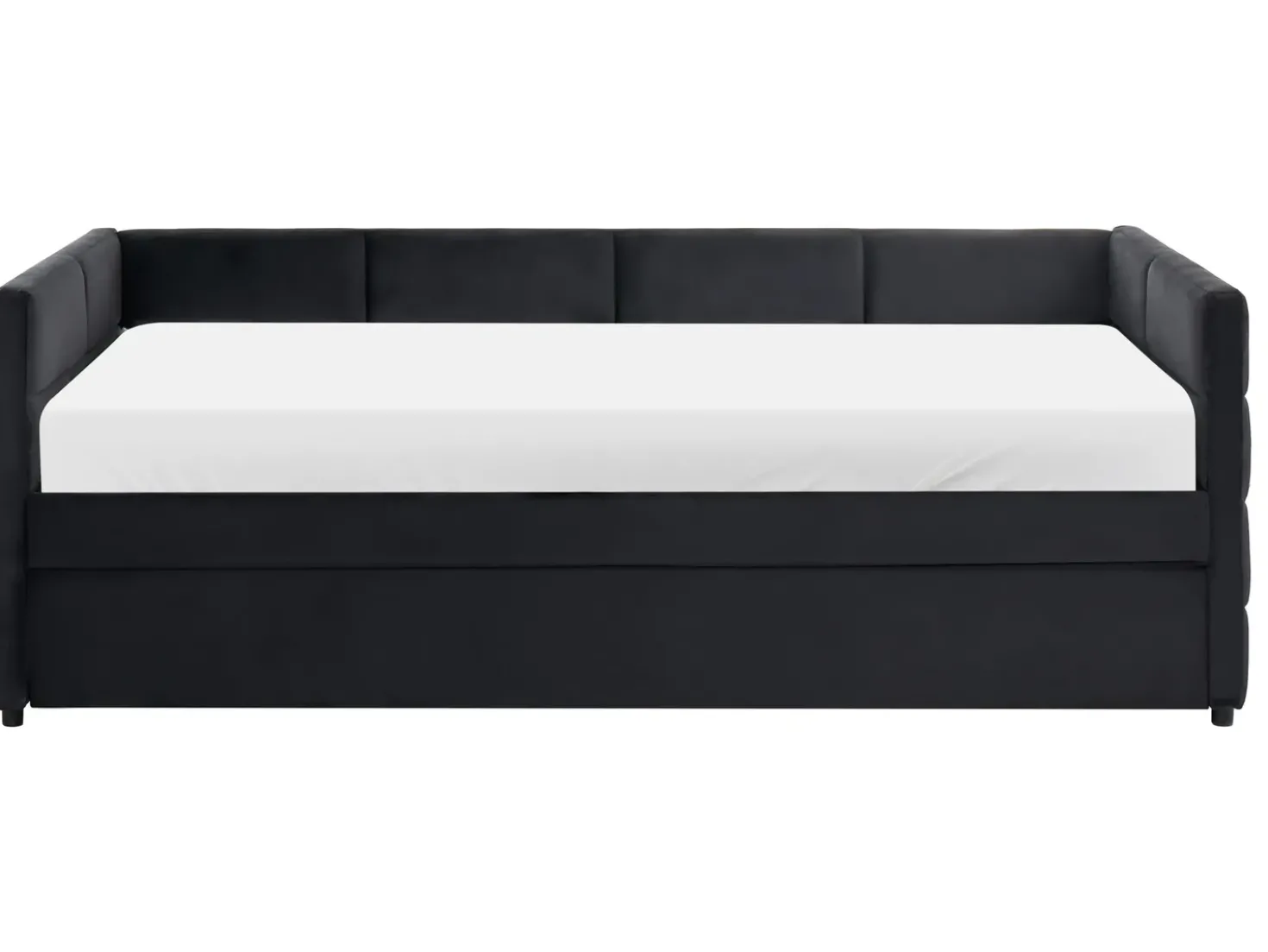 Letto estraibile Velluto CHAVONNE 90 x 200 cm Nero