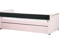 Letto estraibile Velluto LIBOURNE 90 x 200 cm Rosa pastello