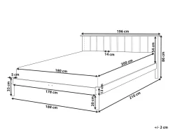Letto Legno di pino BARRET 180 x 200 cm Marrone