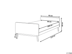 Letto Legno di pino BONNAC 90 x 200 cm Bianco