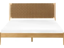 Letto Legno di pino BRUNEMONT 180 x 200 cm Marrone chiaro