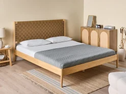 Letto Legno di pino BRUNEMONT 180 x 200 cm Marrone chiaro