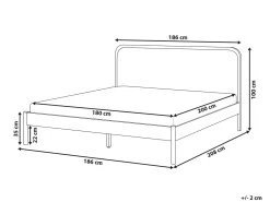 Letto Legno di pino DOSCHES 180 x 200 cm Marrone chiaro