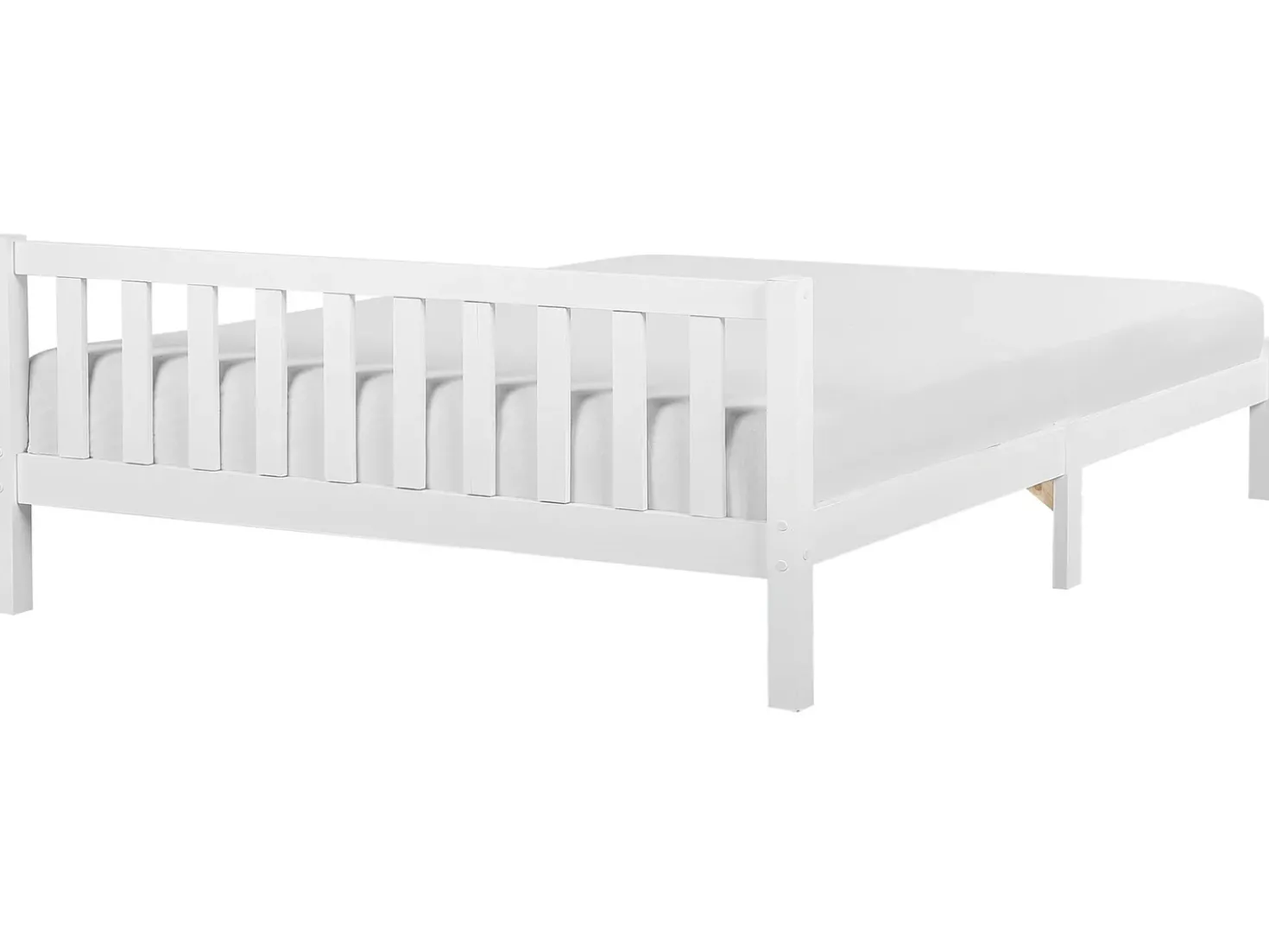 Letto Legno di pino FLORAC 180 x 200 cm Bianco