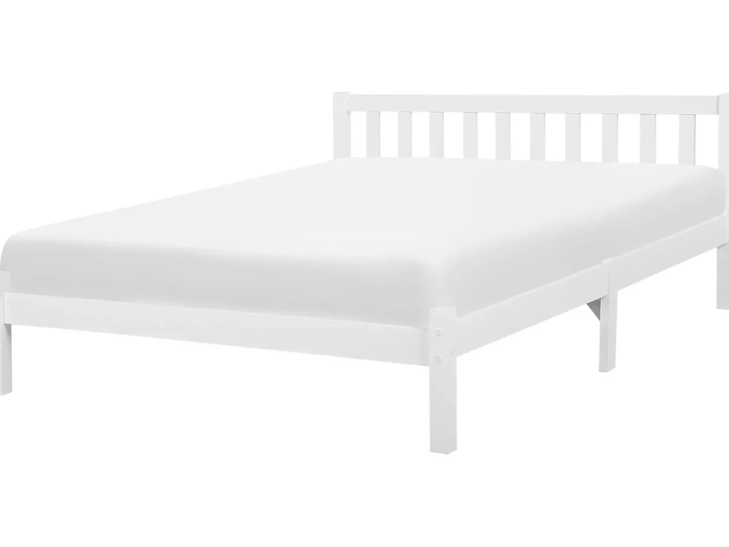 Letto Legno di pino FLORAC 180 x 200 cm Bianco