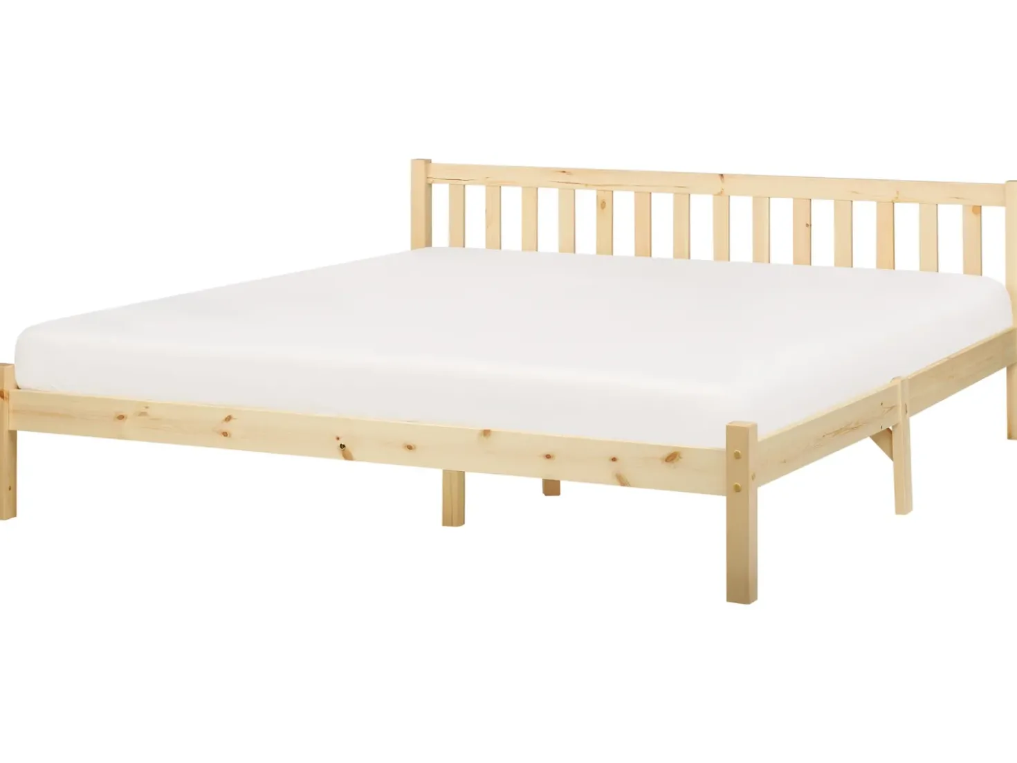 Letto Legno di pino FLORAC 180 x 200 cm Marrone chiaro