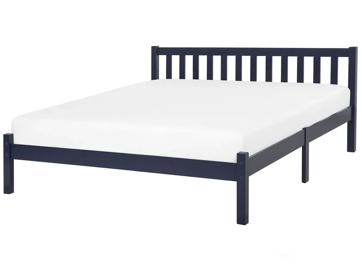 Letto Legno di pino FLORAC 140 x 200 cm Blu marino
