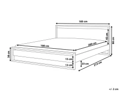 Letto Legno di pino GIULIA 180 x 200 cm Bianco