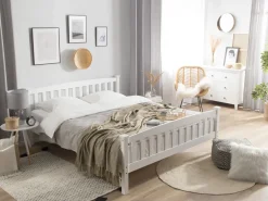 Letto Legno di pino GIVERNY 180 x 200 cm Bianco