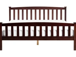Letto Legno di pino GIVERNY 160 x 200 cm Marrone scuro
