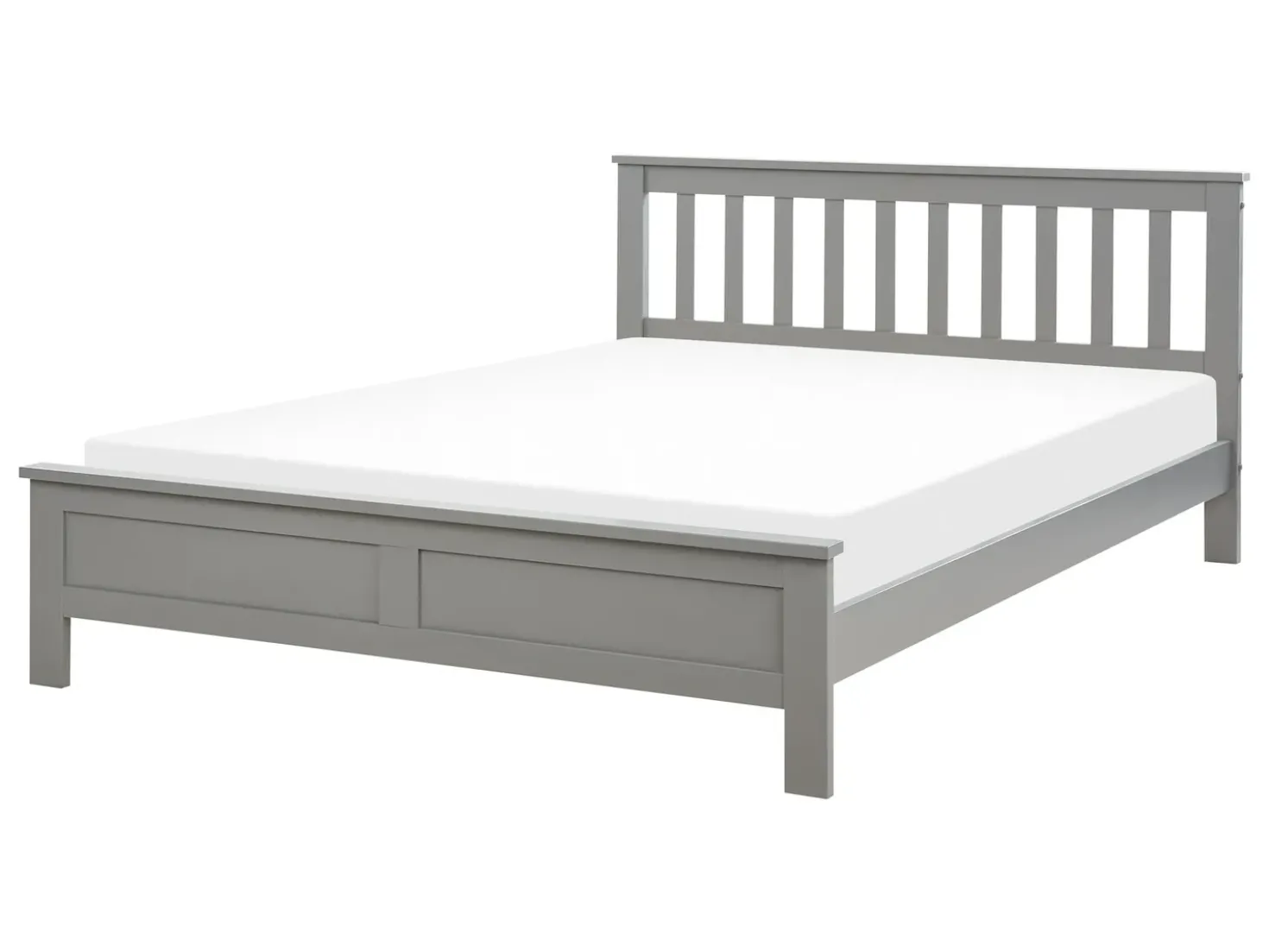Letto Legno di pino MAYENNE 140 x 200 cm Grigio