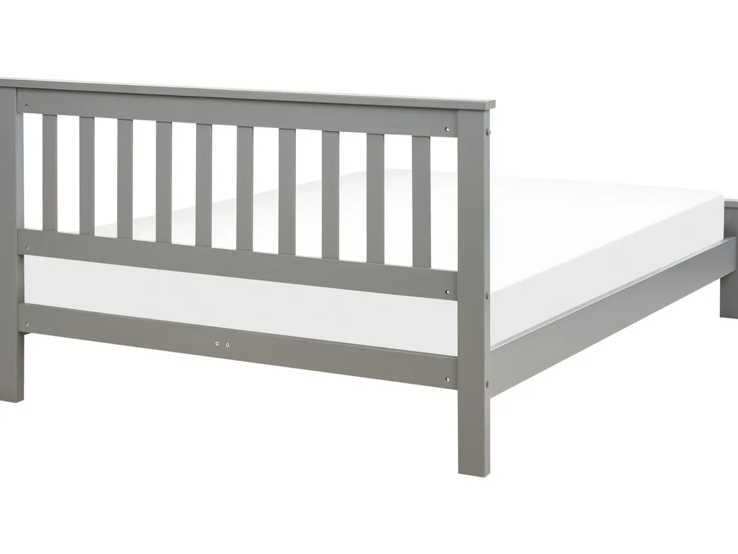 Letto Legno di pino MAYENNE 140 x 200 cm Grigio